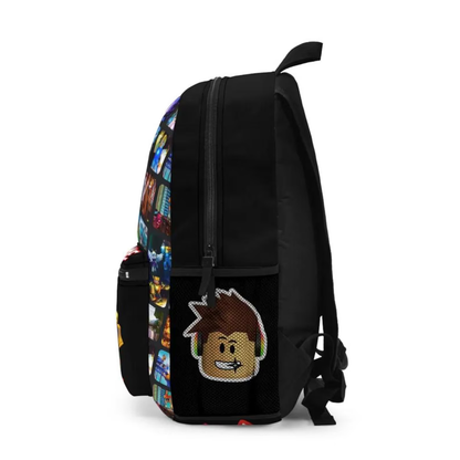 Block Game Backpack with Custom Name – Kids School Bag, Gamer Birthday Gift