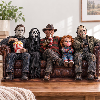 Horror Movie Night Wood Plaque – Spooky Halloween Slasher Home Decor