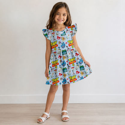 Toy Friends - Girls Flutter Sleeve Dress