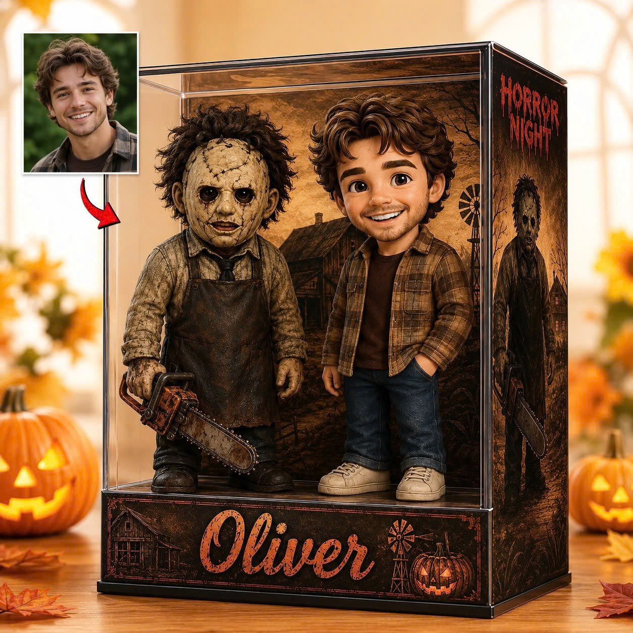 Custom Photo Horror Character Acrylic Plaque – Halloween Keepsake