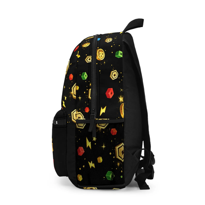 Block World Gamer Backpack with Custom Name – Gift for Kids