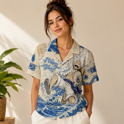 Blue Sea Adventure - Anime Pirate Hawaiian Shirt