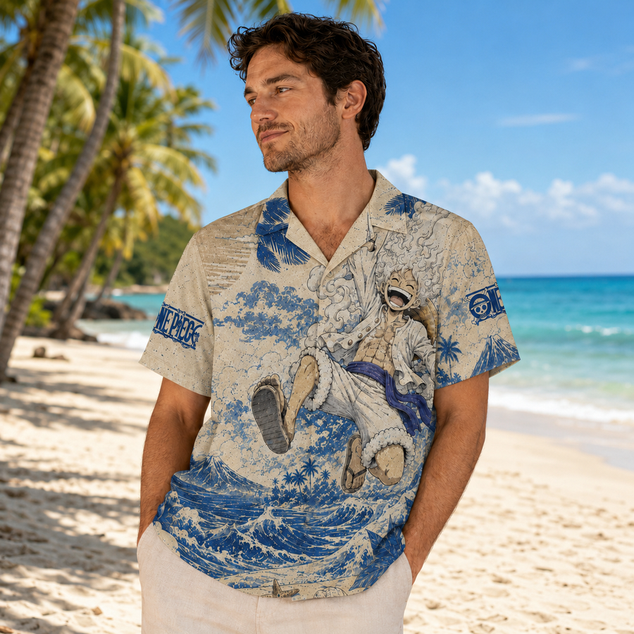 Blue Sea Adventure - Anime Pirate Hawaiian Shirt