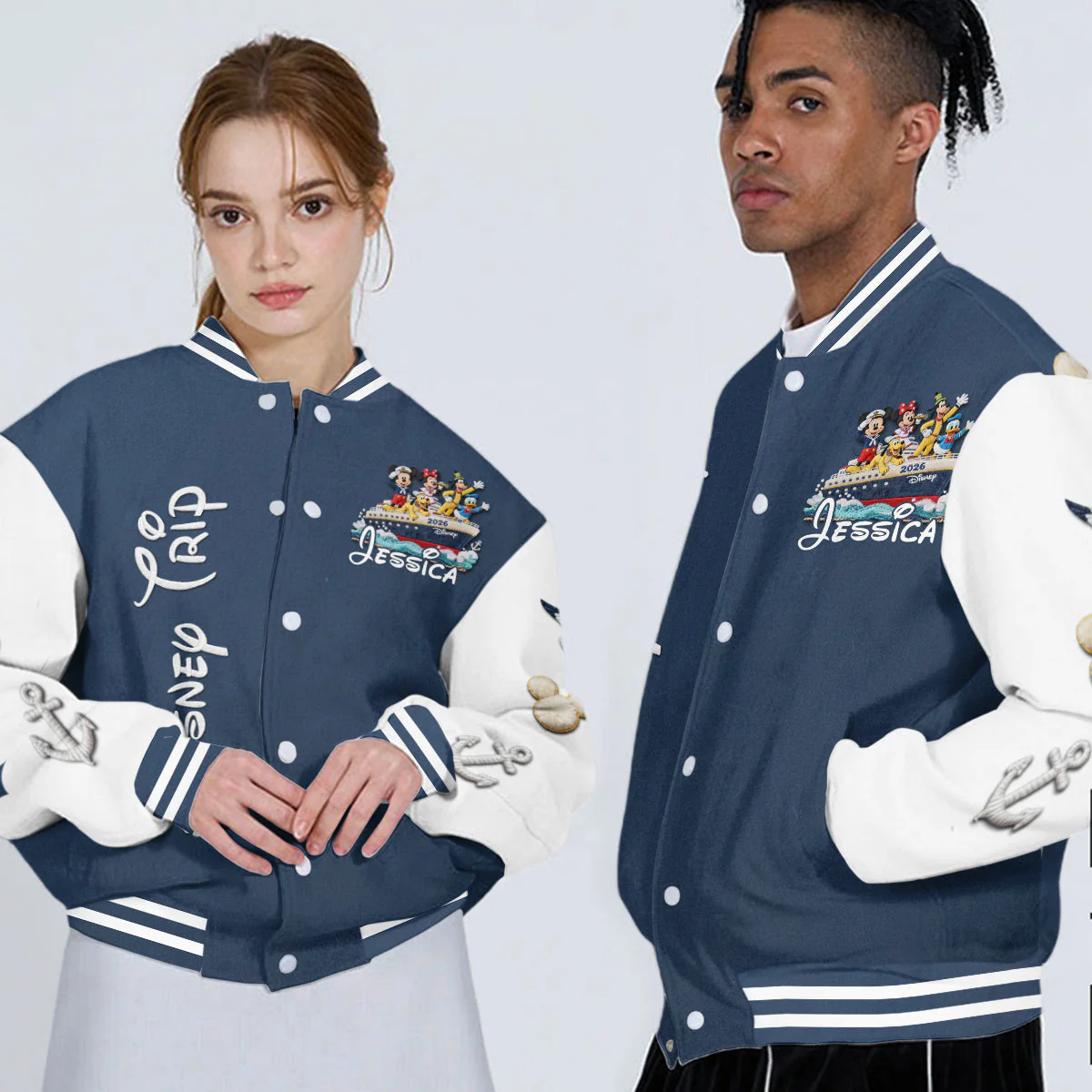Cruise Trip - Personalized Mouse Varsity Jacket