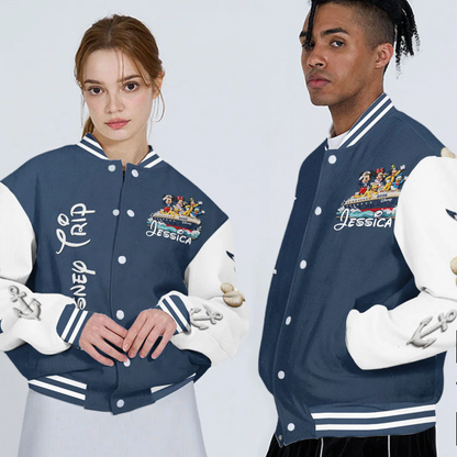 Cruise Trip - Personalized Mouse Varsity Jacket