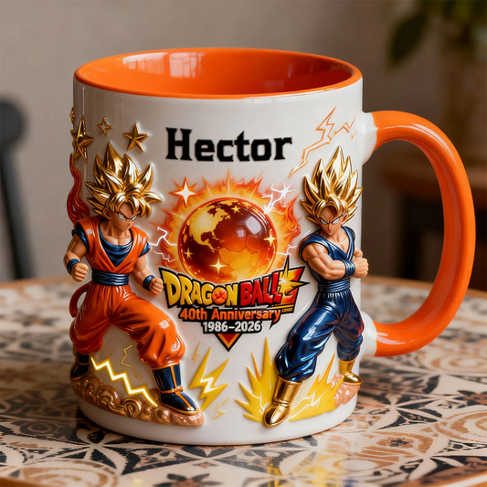 40 Anniversary Balls - Personalized Seven Balls Accent Mug