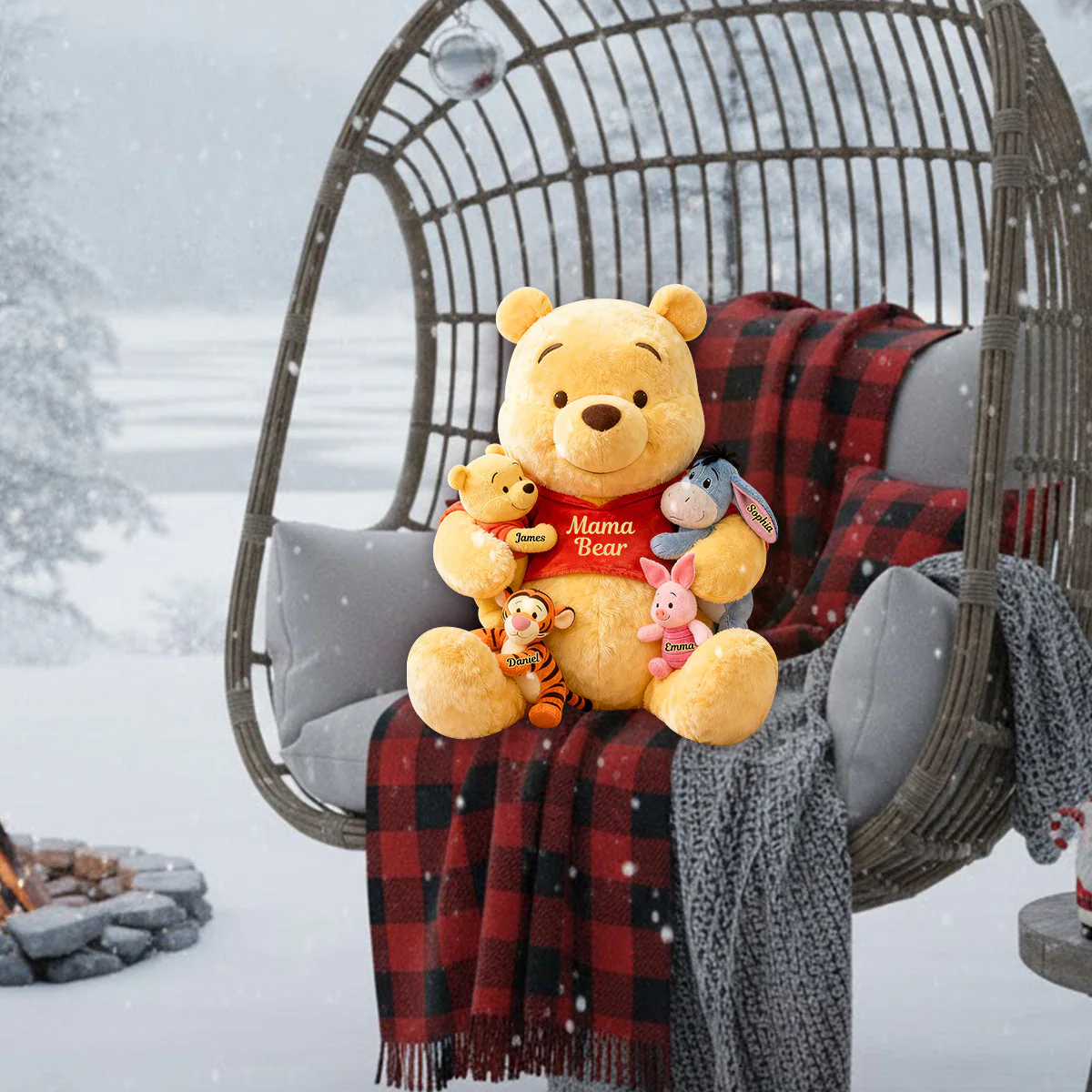 Mama Bear - Personalized Yellow Bear Premium Shaped Pillow