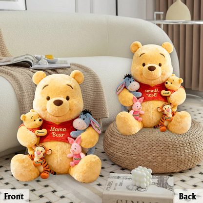 Mama Bear - Personalized Yellow Bear Premium Shaped Pillow