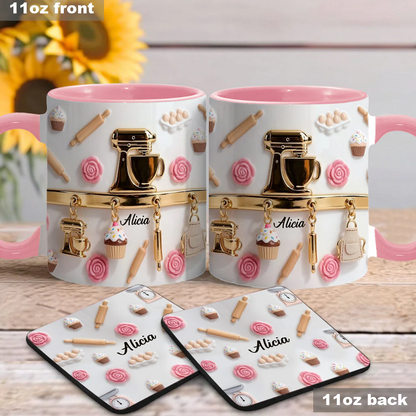 Perfect Gift For Baking Lovers - Personalized Baking Accent Mug