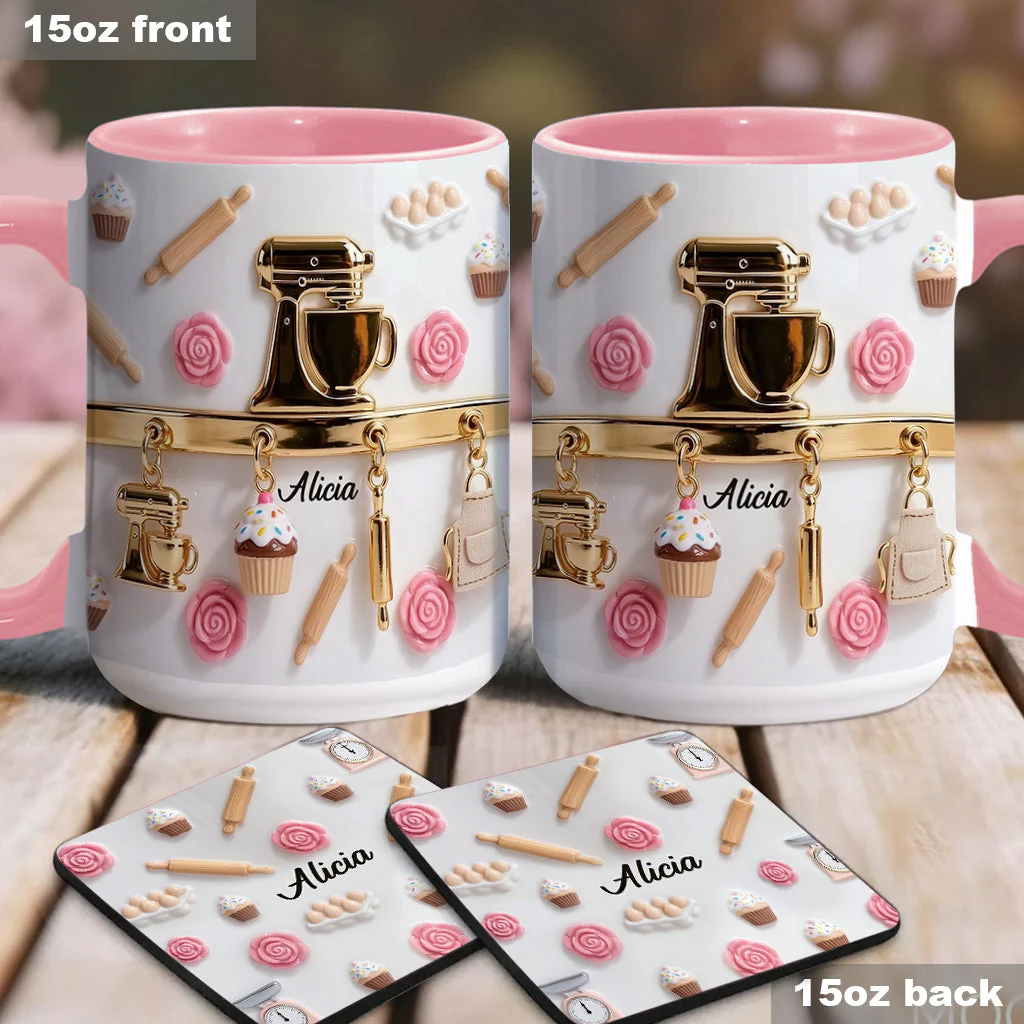 Perfect Gift For Baking Lovers - Personalized Baking Accent Mug
