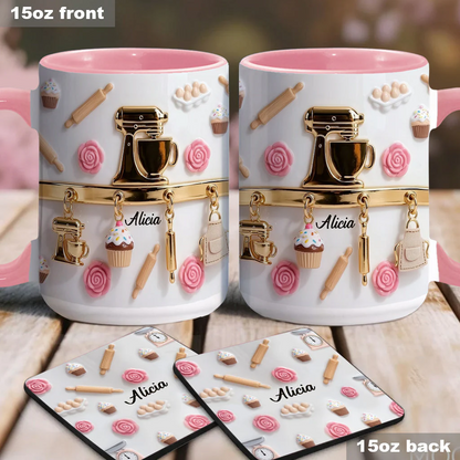 Perfect Gift For Baking Lovers - Personalized Baking Accent Mug