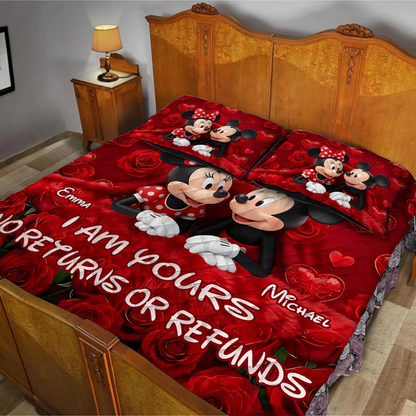 No Returns Or Refunds - Personalized Mouse Quilt Set