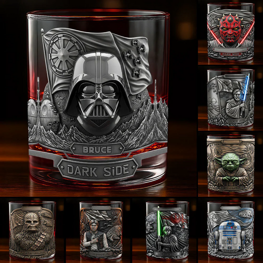 Wars Among The Star - Personalized The Force Whiskey Glass