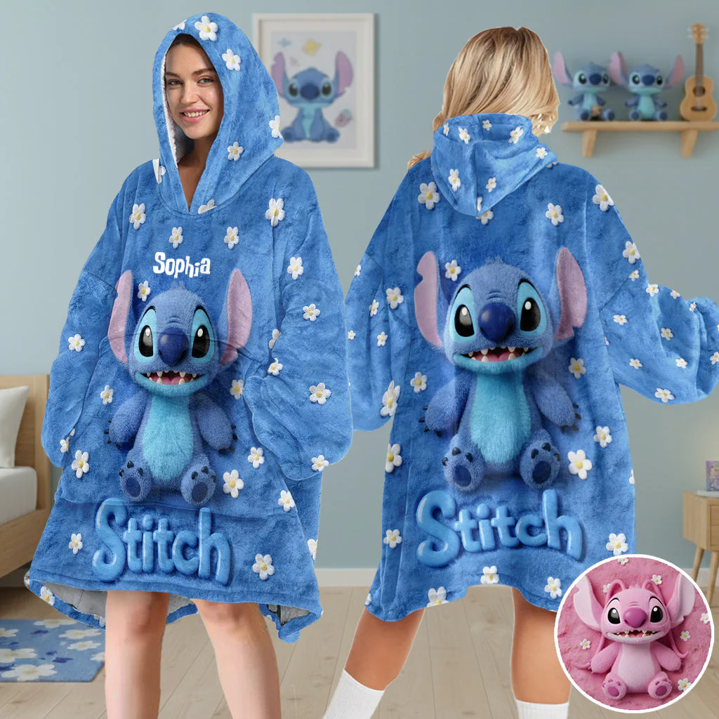 Fluffy Monster Effect - Personalized Ohana Blanket Hoodie