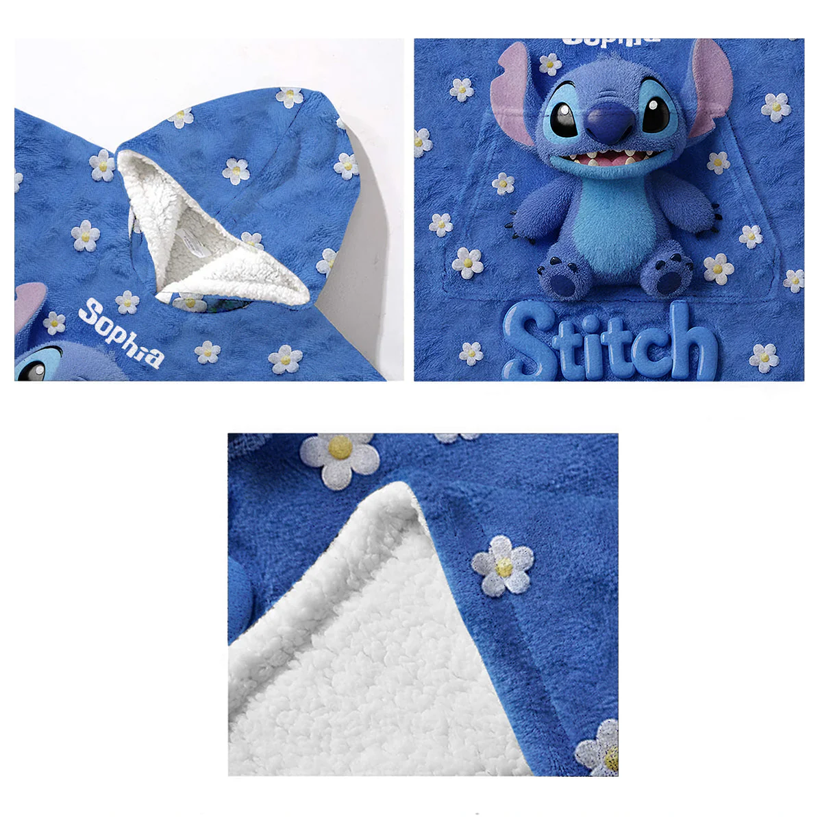 Fluffy Monster Effect - Personalized Ohana Blanket Hoodie