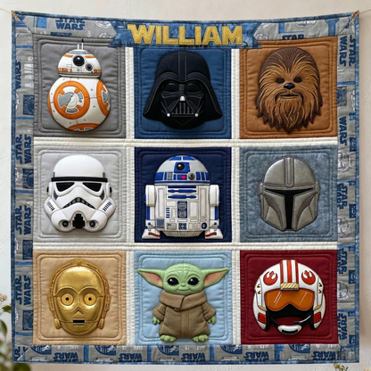 Space Warriors Patchwork - Personalized The Force Blanket