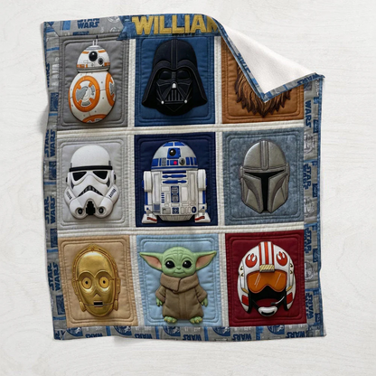Space Warriors Patchwork - Personalized The Force Blanket
