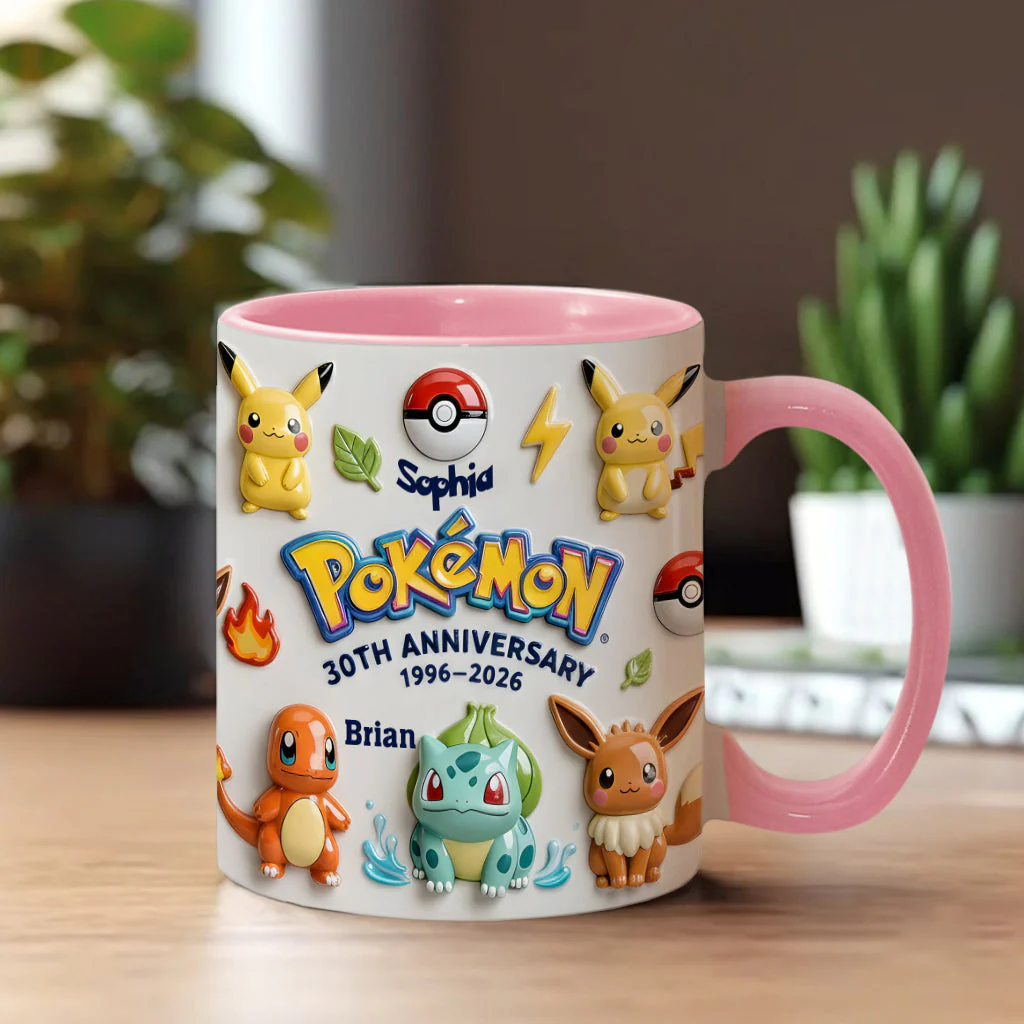 Monster Trainer Anniversary Mug - Personalized Monster Trainer Accent Mug