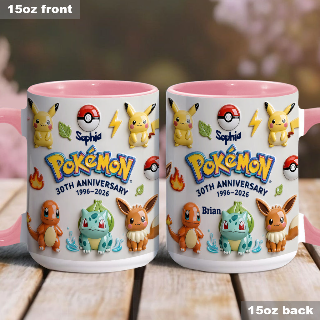 Monster Trainer Anniversary Mug - Personalized Monster Trainer Accent Mug