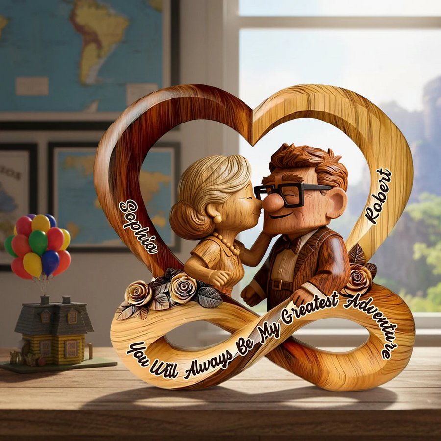 You Are My Greatest Adventure - Personalized Couple Custom Shaped Acrylic Plaque