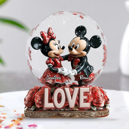 Cute Mouse Couple - Personalized Mouse Custom Shaped Acrylic Plaque