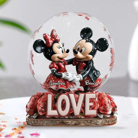 Cute Mouse Couple - Personalized Mouse Custom Shaped Acrylic Plaque