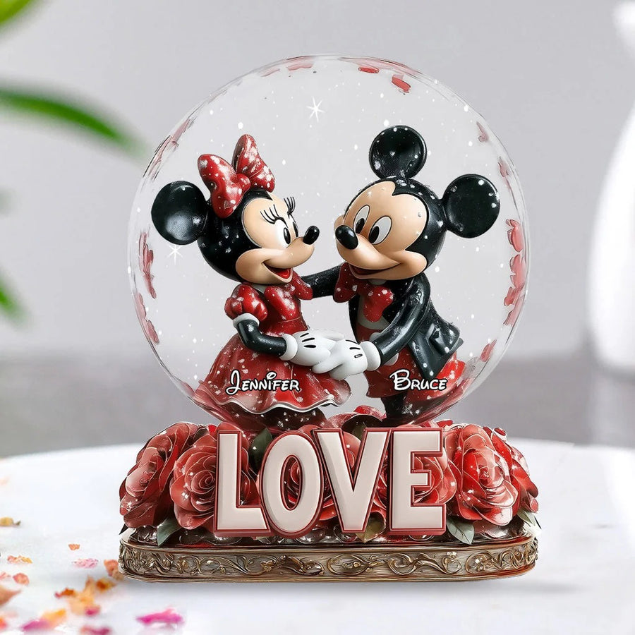 Cute Mouse Couple - Personalized Mouse Custom Shaped Acrylic Plaque