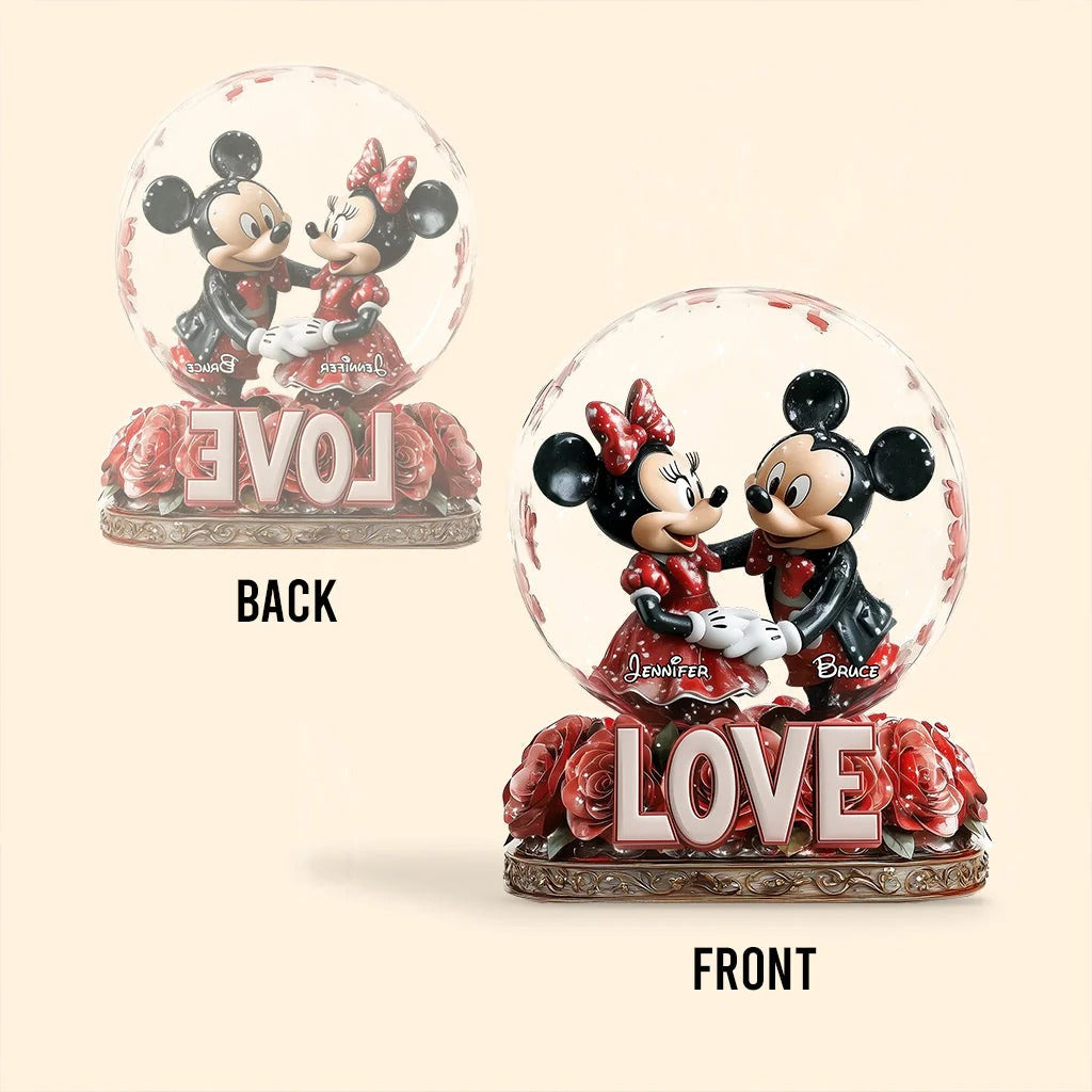 Cute Mouse Couple - Personalized Mouse Custom Shaped Acrylic Plaque
