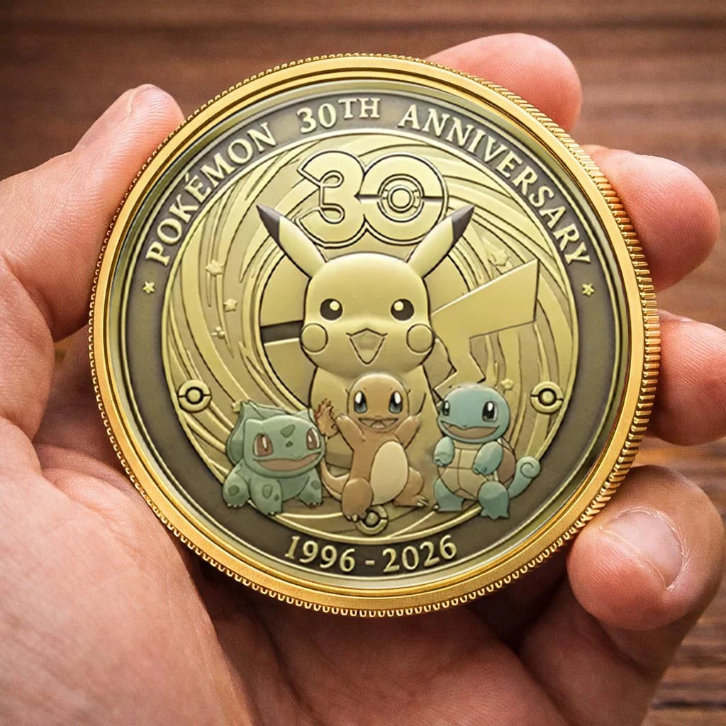 Pocket Monster 30th Anniversary Commemorative Coin 1996–2026 – Collector Edition Coin