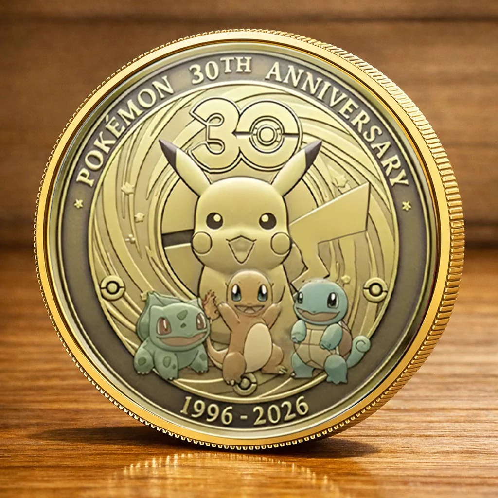 Pocket Monster 30th Anniversary Commemorative Coin 1996–2026 – Collector Edition Coin