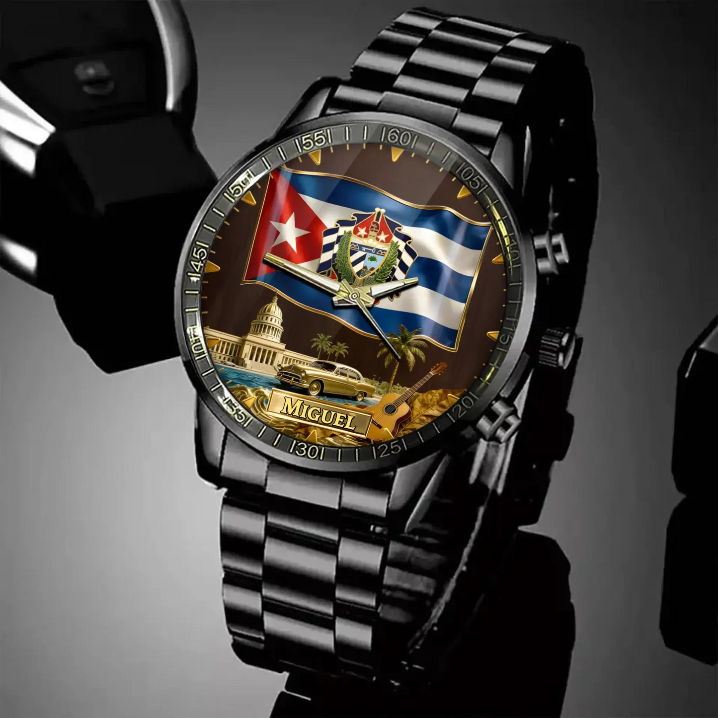 Personalized Cuba Heritage Watch – Custom Name Edition with Iconic Landmarks