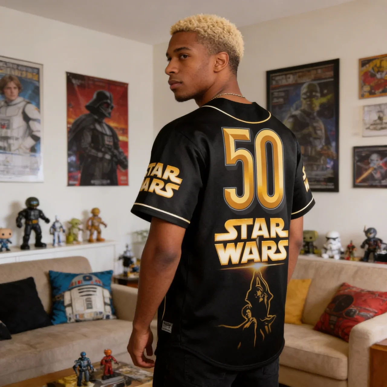 Galaxy Star Celebrating 50th Anniversary - Personalized Baseball Jersey