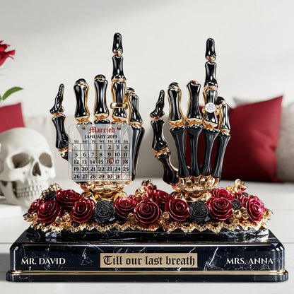 Skeleton Wedding Acrylic Plaque - Personalized Gifts For Couple