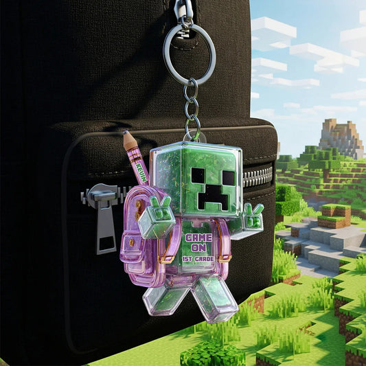 Pixel Gamer Keychain Personalized Back To School Gifts For Kids