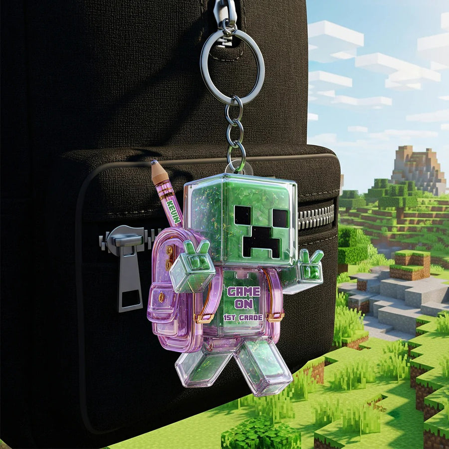 Pixel Gamer Keychain Personalized Back To School Gifts For Kids
