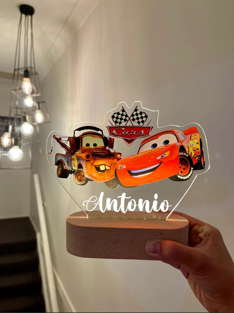 Personalized Night Lamp Race Car, Baby Gift Birth, Gift For Birth, Christening Gift