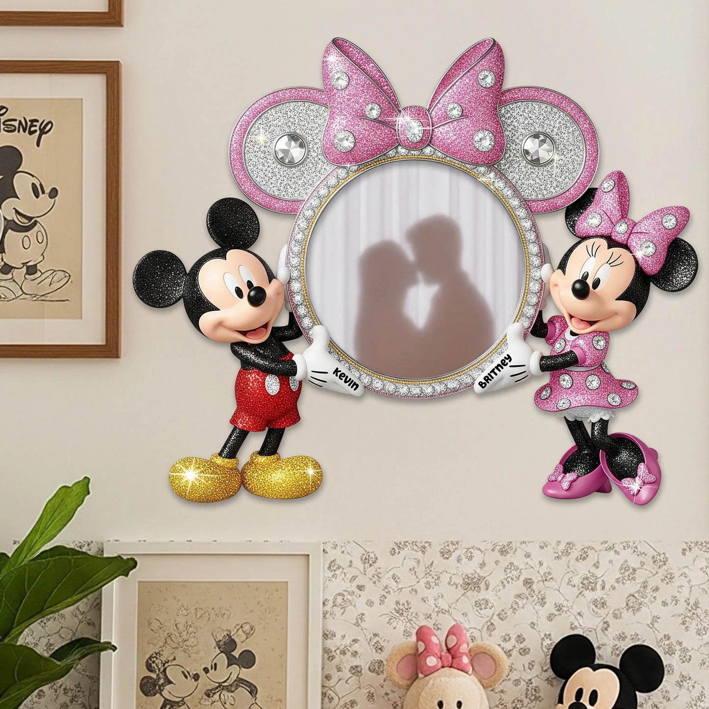 Sweet Couple Wall Hanging Mirror Personalized Gifts For Couple