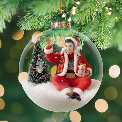 ELPR Legend Singer – Personalized Holiday Scene Custom Shaped Acrylic Ornament