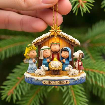 Holy Night Acrylic Ornament, Christmas Gifts For Catholic