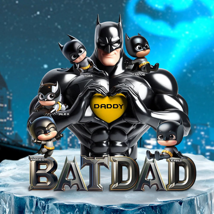 Dark Hero Dad Acrylic Plaque - Personalized Gifts For Father
