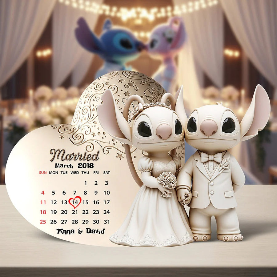 Cartoon Couple Acrylic Plaque - Personalized Gifts For Couple