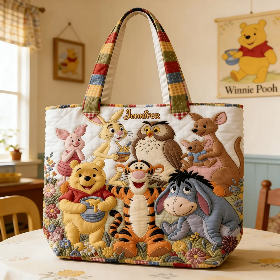 Woodland Friends Friends - Personalized Quilted Tote Bag - Gift For Movie Fans