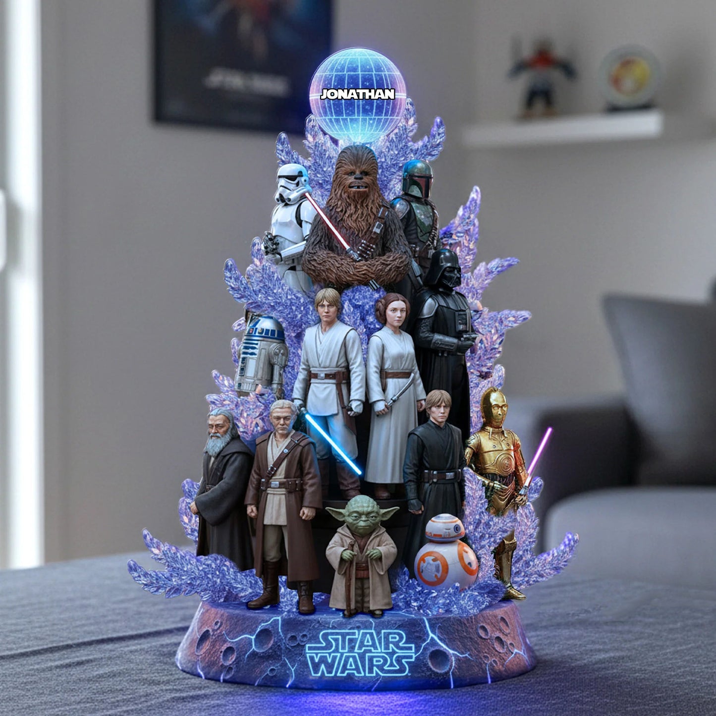 Epic Heroes - Personalized The Force Custom Shaped Acrylic Plaque