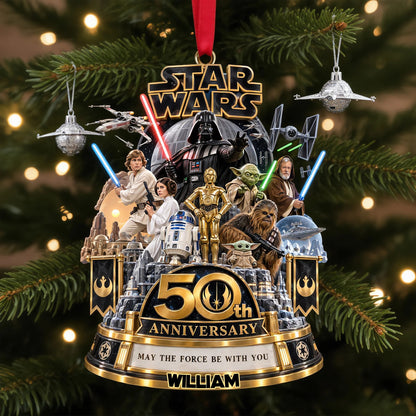 Warriors Merry Christmas Acrylic Ornament - Personalized Christmas Gifts
