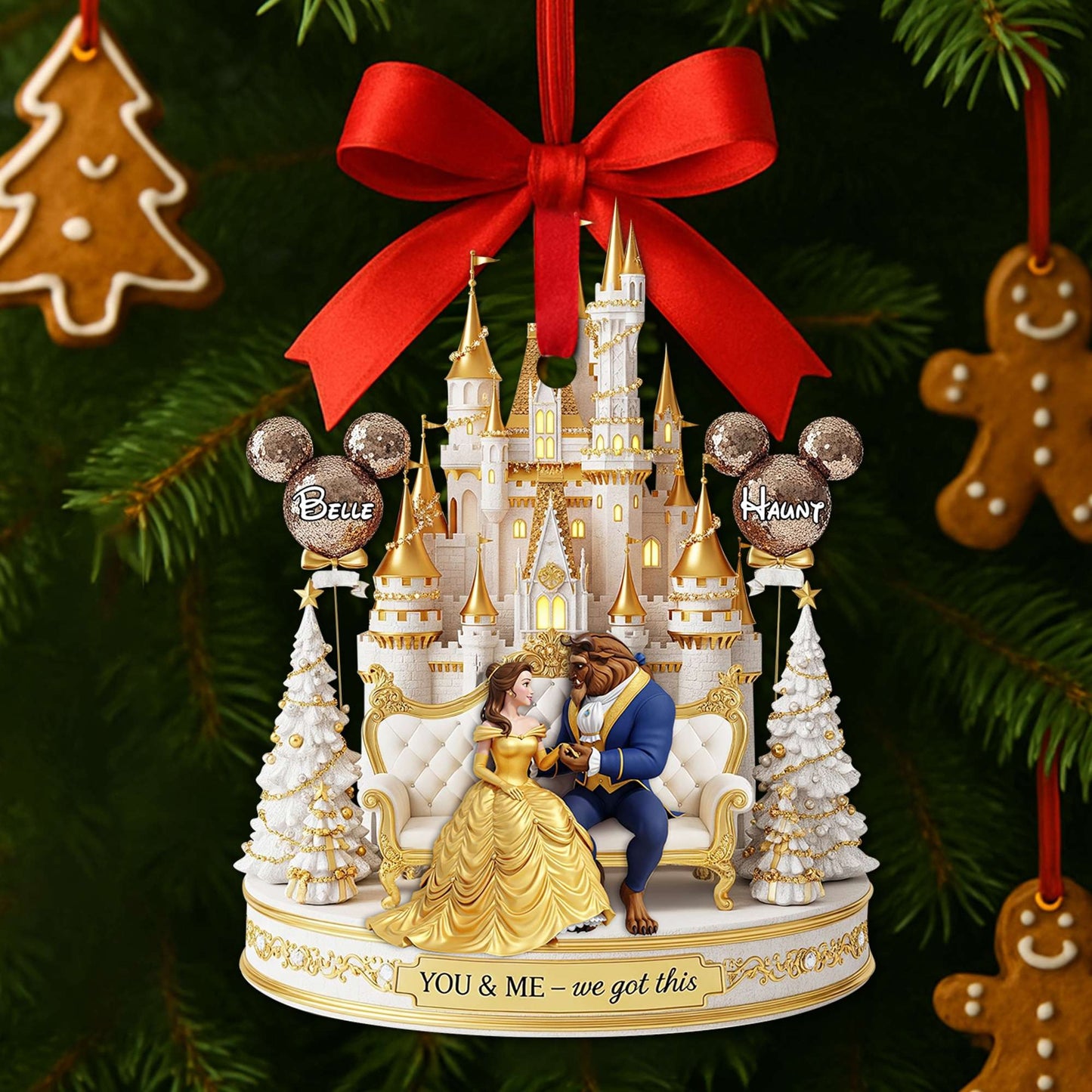 Timeless Tale Couple Ornament - Personalized Christmas Gifts For Couple