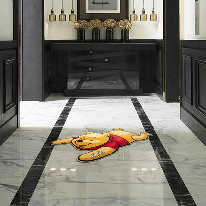 Lazy Bear - Personalized Mouse Shaped Doormat/ Rug