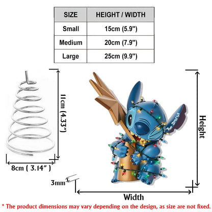 Christmas Troublemaker - Personalized Ohana LED Light Tree Topper