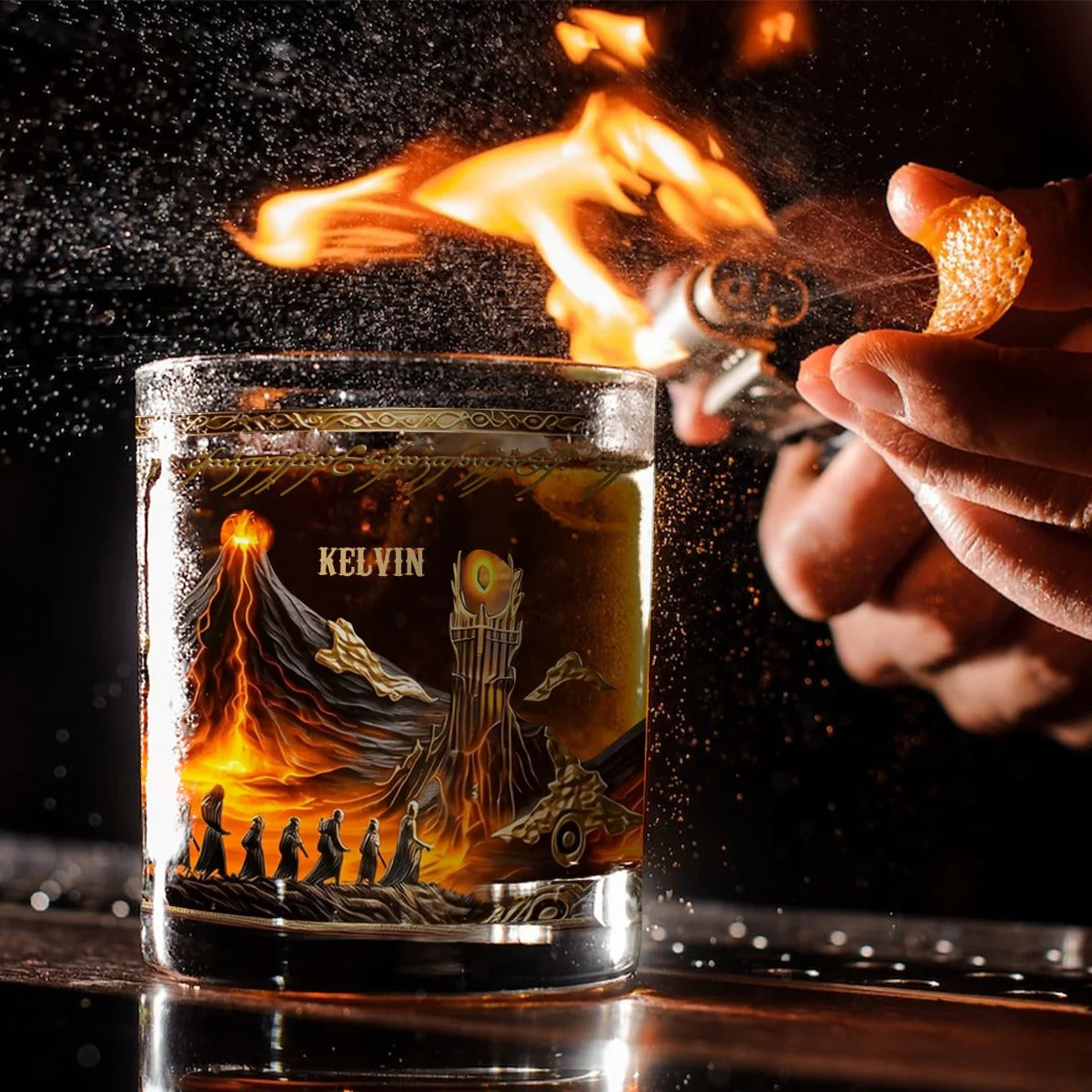 The One Glass to Rule Them All - Personalized The Dark Lord Whiskey Glass