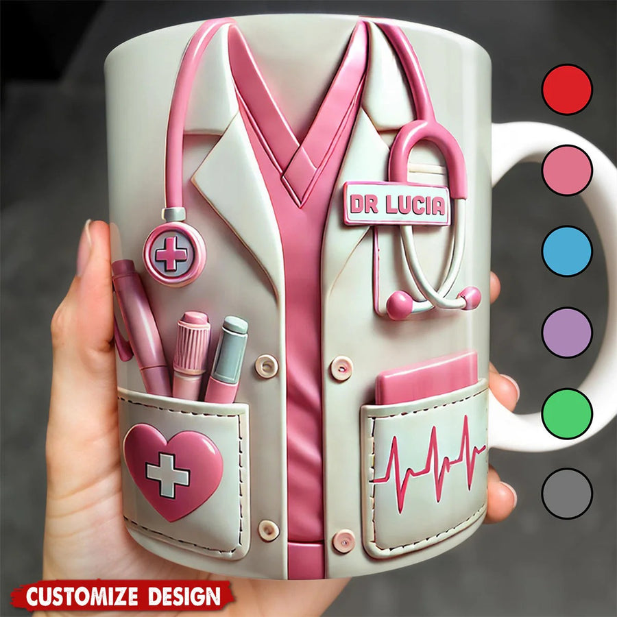 Medical Appreciation Design With Stethoscope - Personalized Coffee Mug