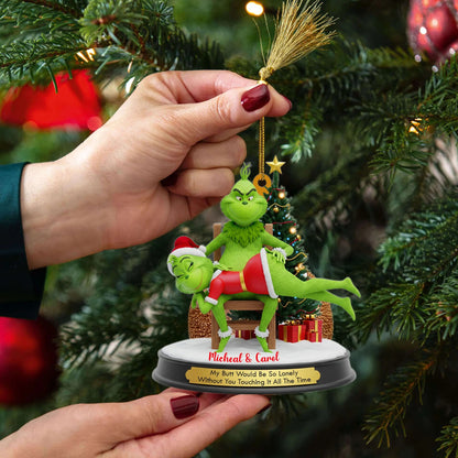 Funny Green Monsters - Couple Ornament - Personalized Christmas Gifts